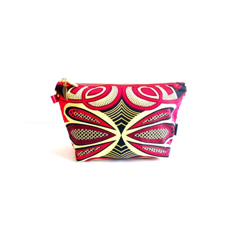 african_cotton_wax_print_zipper_pouch_butterfly_red
