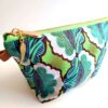 african_cotton_wax_print_zipper_pouch_green_leaf