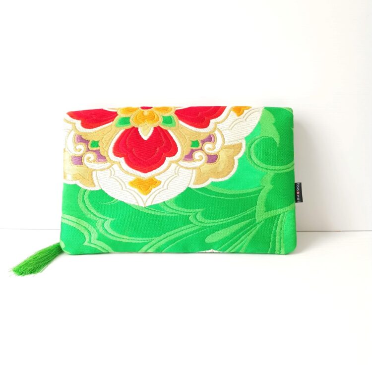 kimono_obi_clutch_big_flower_green