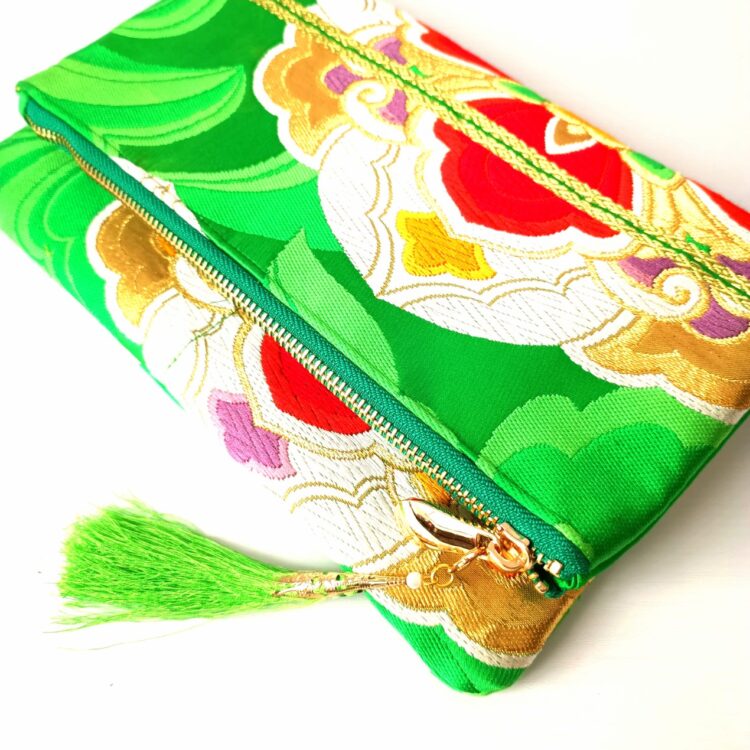 kimono_obi_clutch_big_flower_green