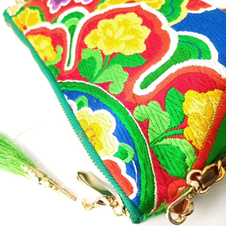 kimono_short_chain_shoulder_bag_vivid_flower_green