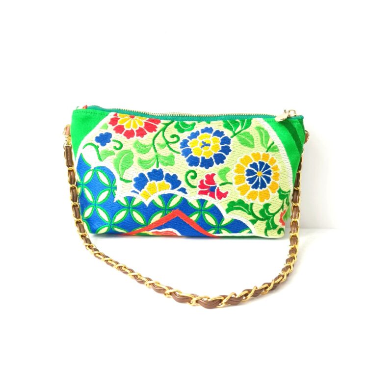 kimono_short_chain_shoulder_bag_vivid_flower_green