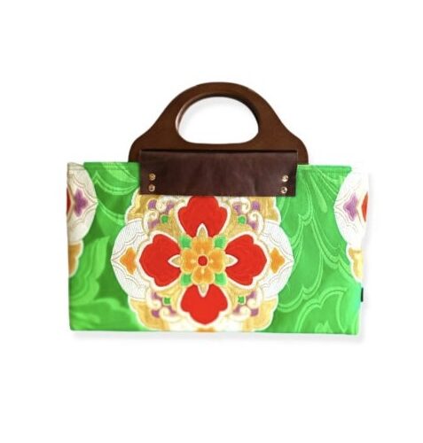 kimono_wood_handle_bag_green_flower