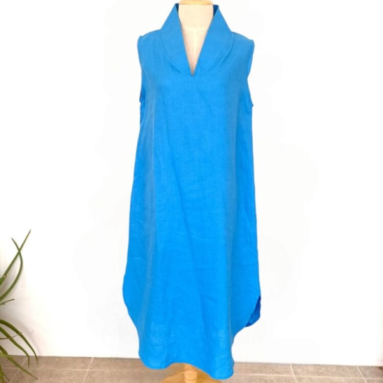 linen dress with collar