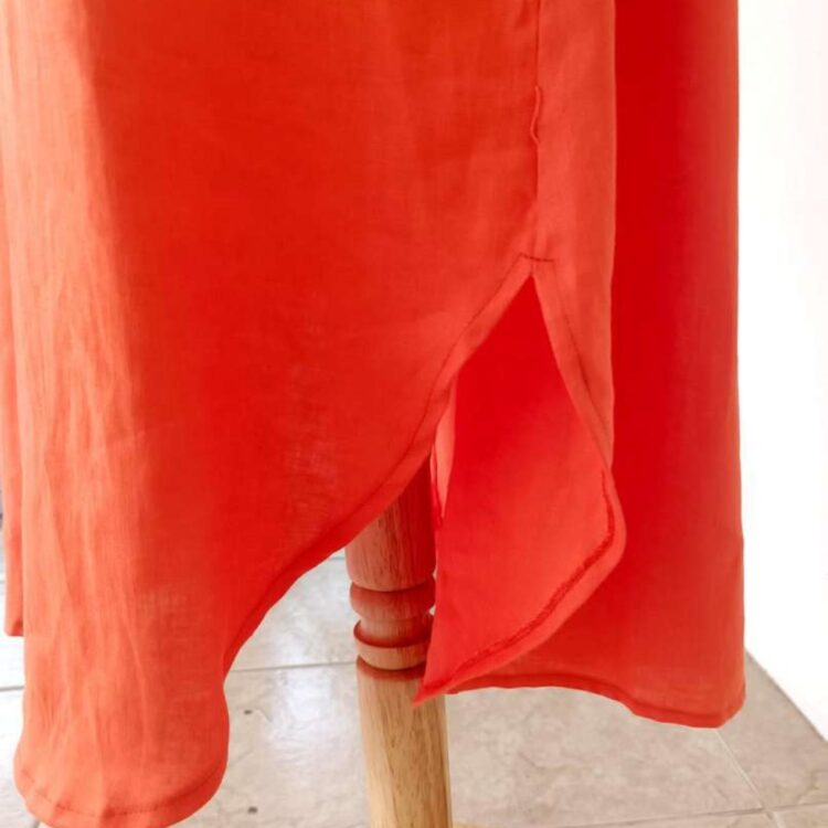 linen_dress_collar_orange