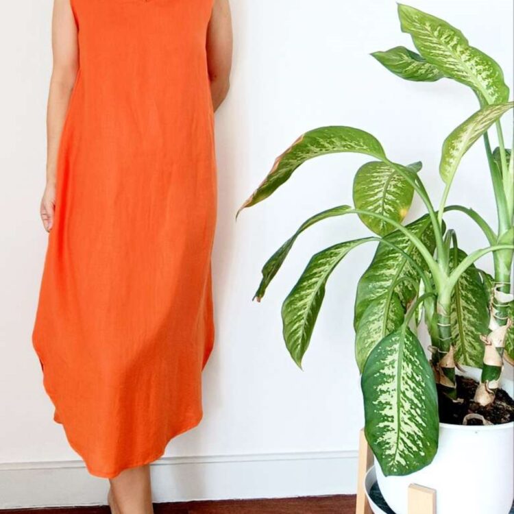 linen_dress_collar_orange