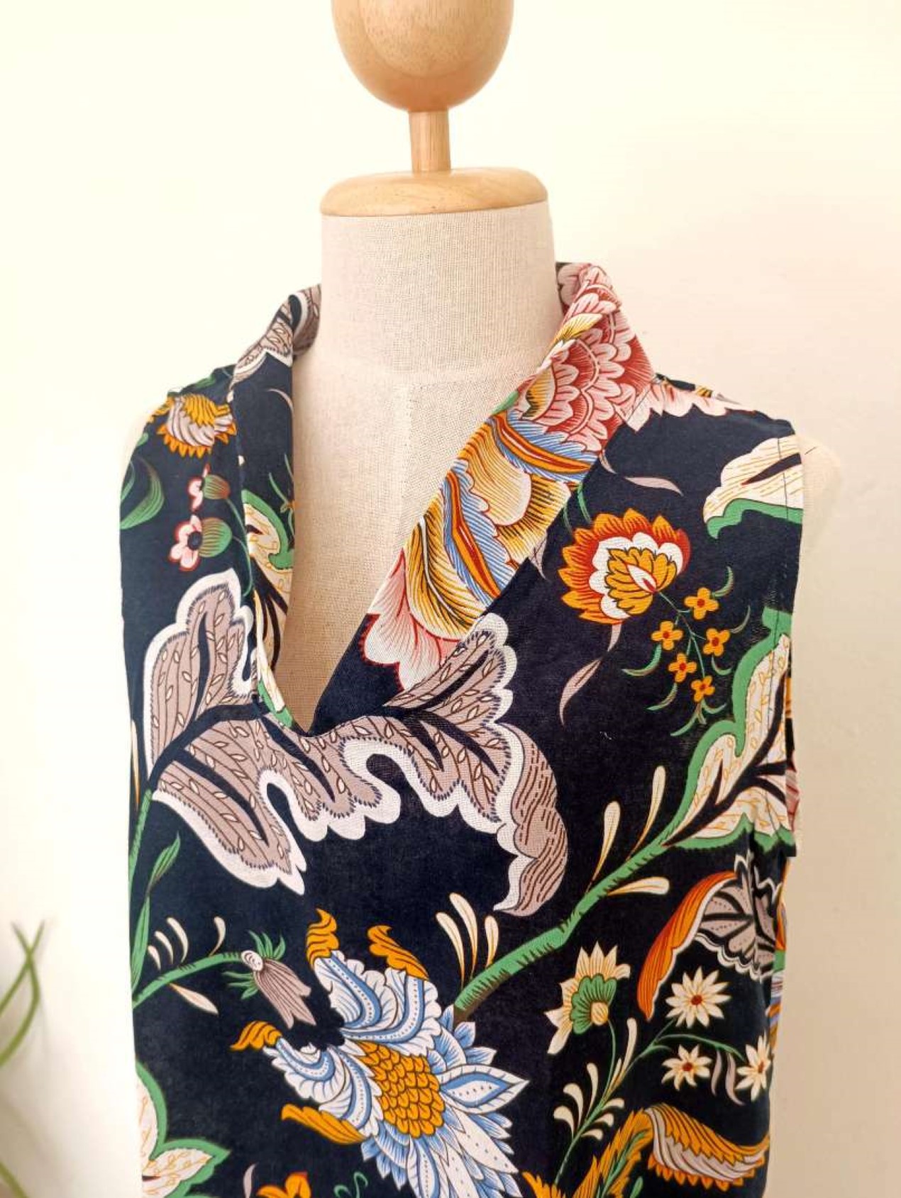 Linen-Look Dress With Flowers main image 1