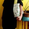 one_handle_shoulder_bag_thai_letter_print_line_green