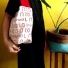 one_handle_shoulder_bag_thai_letter_print_pink