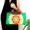 wood_handle_kimono_tote_bag_flower_shiny_green