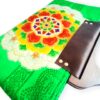 wood_handle_kimono_tote_bag_flower_shiny_green