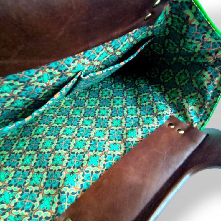 wood_handle_kimono_tote_bag_flower_shiny_green