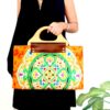 wood_handle_kimono_tote_bag_rainbow_flower_orange