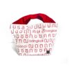 Large 2-Handle Tote Bag Thai Letter Print Red