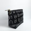 cosmetic zipper pouch Thai black