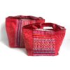 Canvas Tote Bag Red Hmong large