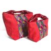 Canvas Tote Bag Red Indian Flower large
