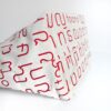 Large 2-Handle Tote Bag Thai Letter Print Red