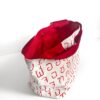 Large 2-Handle Tote Bag Thai Letter Print Red