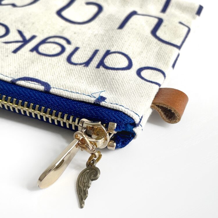 mini pouch Thai letter blue