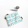 mini pouch Thai letter babyblue