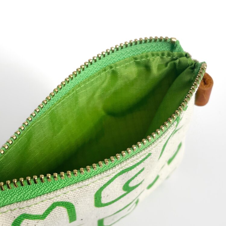 mini pouch Thai letter green