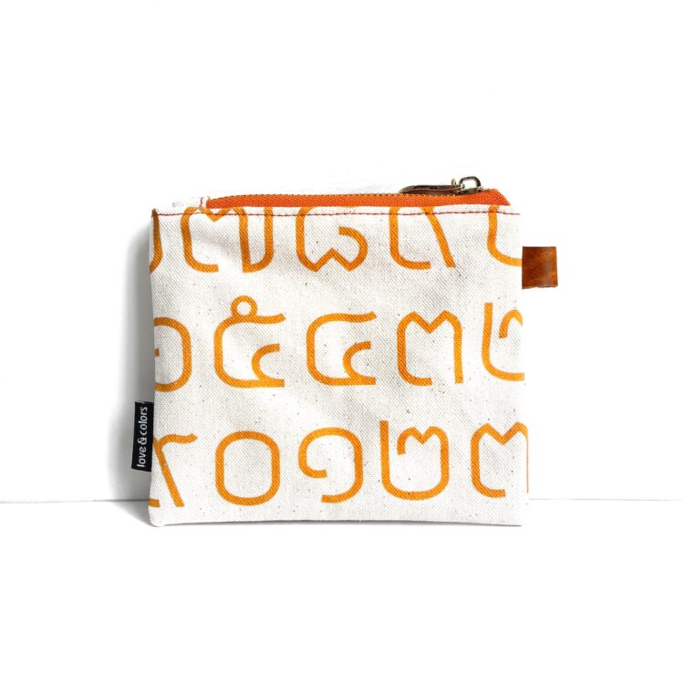 mini pouch Thai letter orange