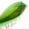 mini pouch Thai letter rainbow green