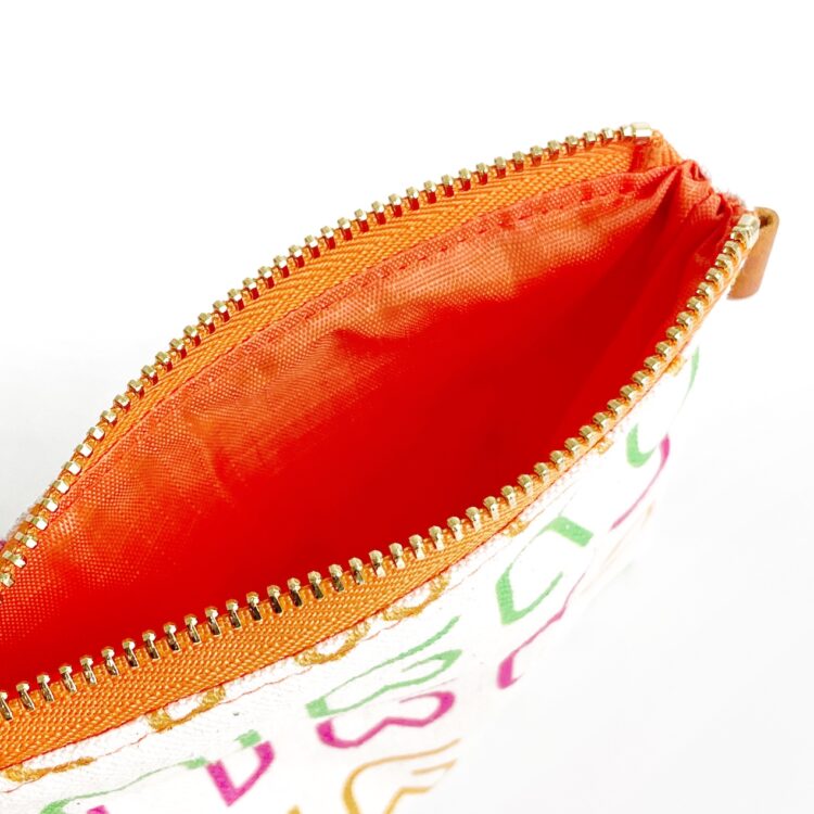 mini pouch Thai letter rainbow orange