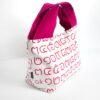 2-Handle Printed Canvas Tote Bag Thai Letters pink