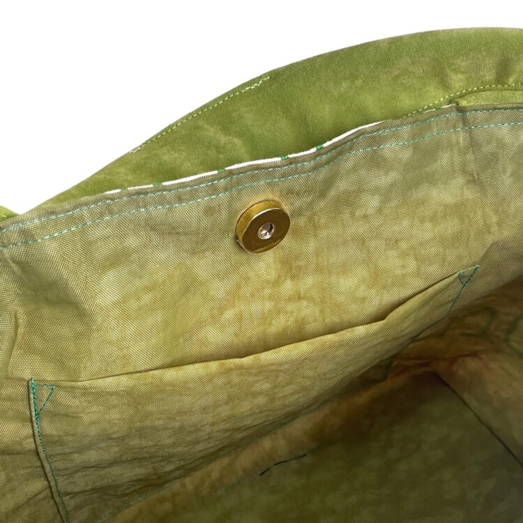 タイ レインボー グリーン キャンバス 2ハンドル トートバッグ