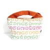 2-Handle Printed Canvas Tote Bag Thai Letters Rainbow Orange