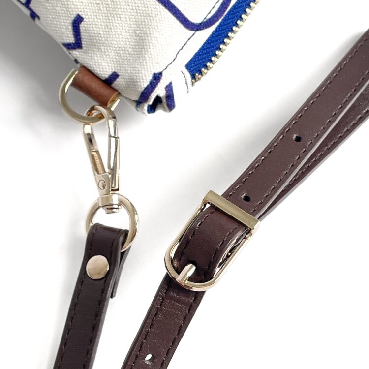 Sacoche Shoulder Bag Thai Letter Blue