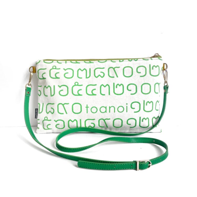 Sacoche Shoulder Bag Thai Letter Green