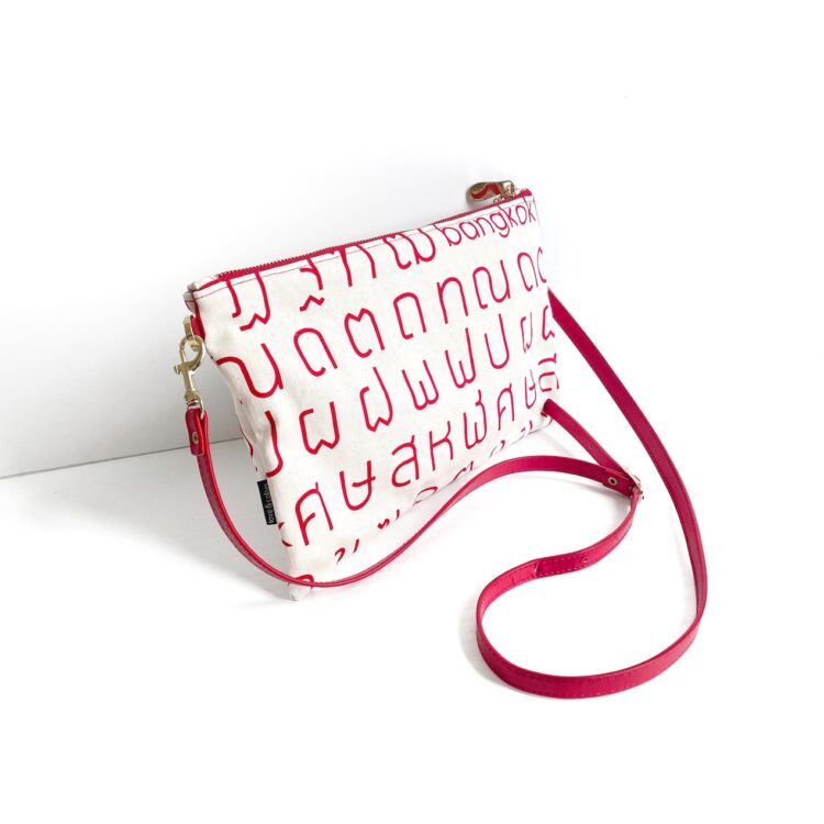 タイ レッド サコッシュ ショルダーバッグ