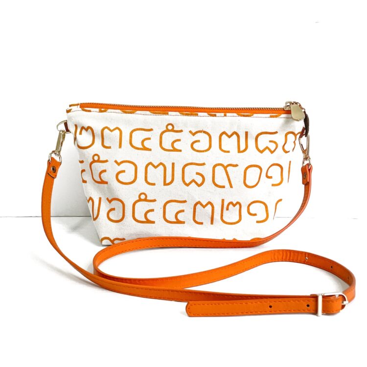 Shoulder Bag Pouch Thai Letter Orange