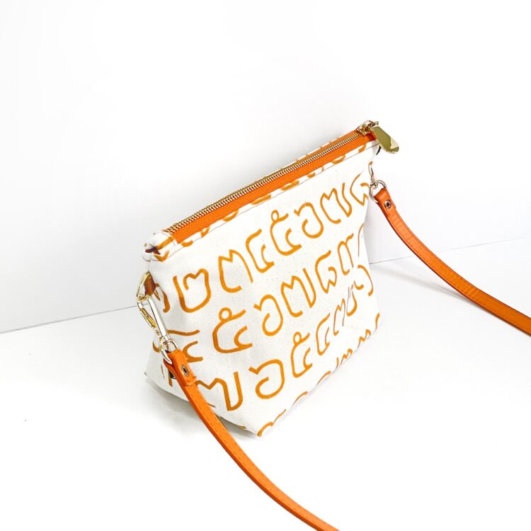 Shoulder Bag Pouch Thai Letter Orange