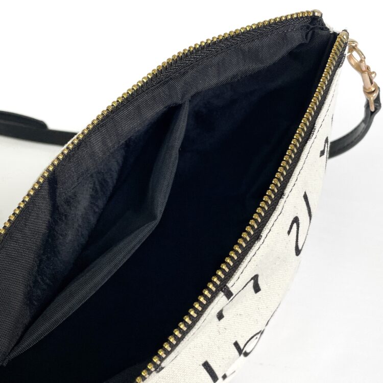 Shoulder Bag Pouch Thai Letter White