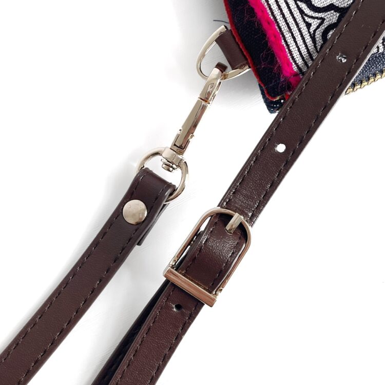 モン族 ダークブルー サコッシュ ショルダーバッグ