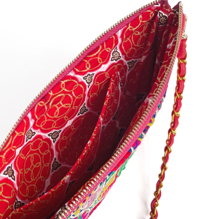 Sacoche Chain Shoulder Bag Indian Red