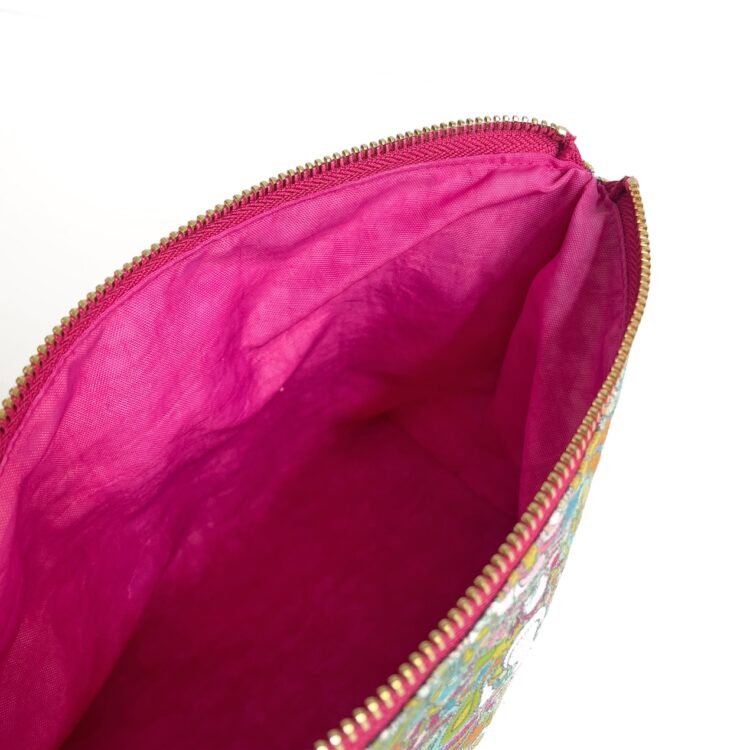 cosmetic zipper pouch hippie flower