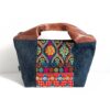 Canvas Tote Bag Blue Hmong Flower