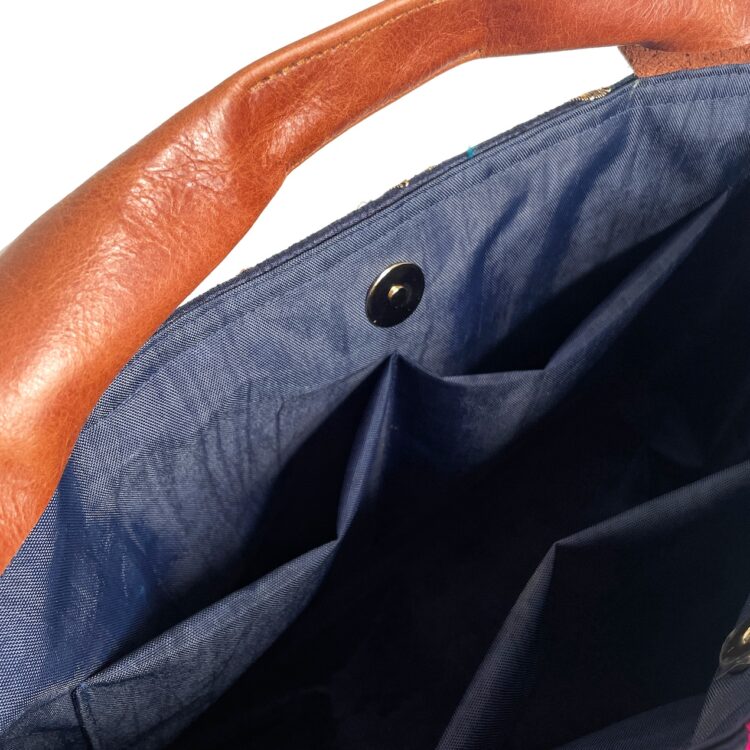 Canvas Tote Bag Blue Hmong