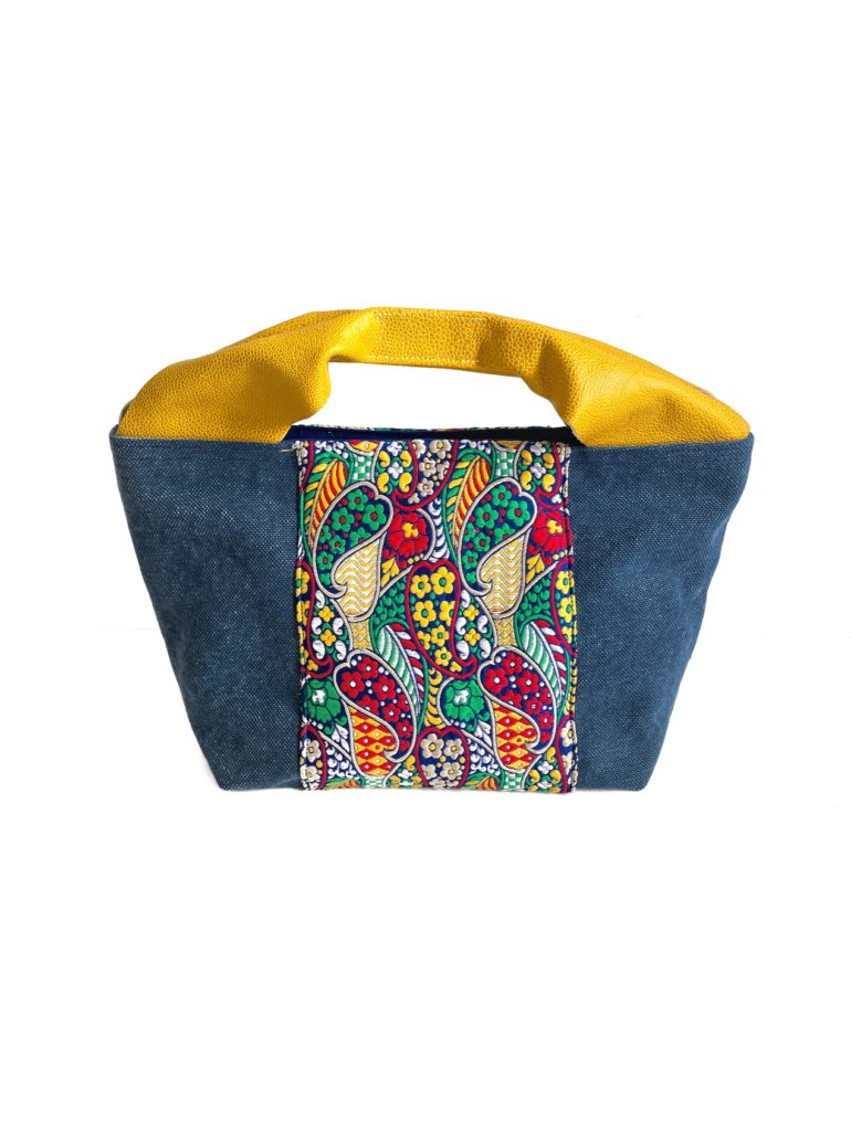 Canvas Indian Leather Tote Sunny Timber
