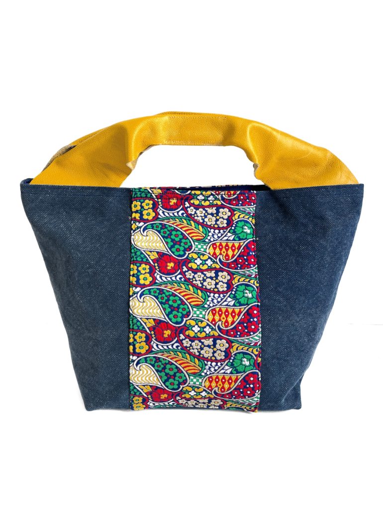 Large Canvas Indian Leather Tote Sunny Timber