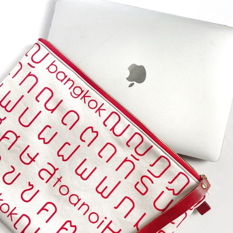 Laptop Computer Bag Thai Letter Red