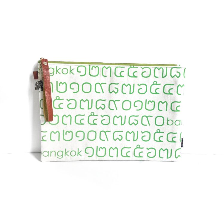 Laptop Computer Bag Thai Letter Green