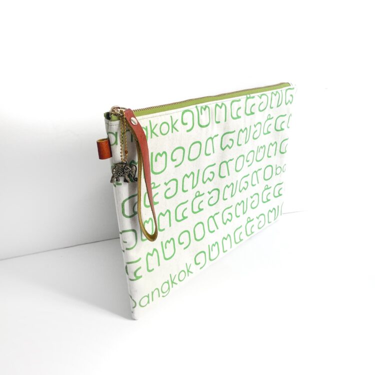 Laptop Computer Bag Thai Letter Green