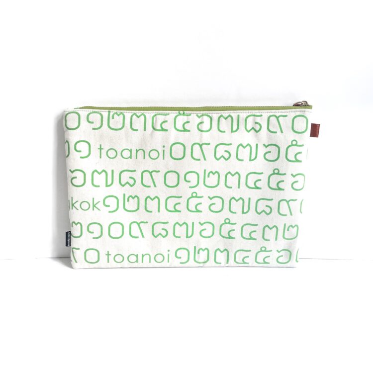 Laptop Computer Bag Thai Letter Green