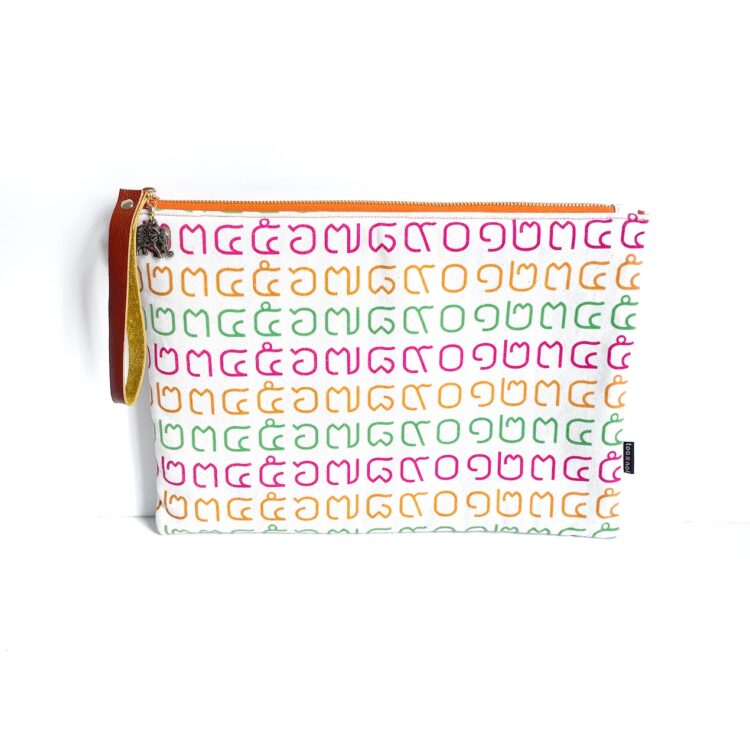 Laptop Computer Bag Thai Letter Rainbow Orange